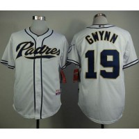 San Diego Padres #19 Tony Gwynn White Home Cool Base Stitched MLB Jersey