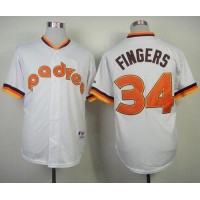 San Diego Padres #34 Rollie Fingers White 1984 Turn Back The Clock Stitched MLB Jersey