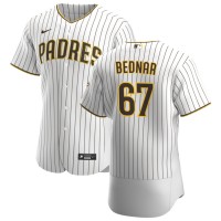 San Diego San Diego Padres #67 David Bednar Men's Nike White Brown Home 2020 Authentic Player Jersey