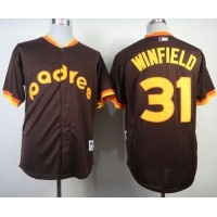 San Diego Padres #31 Dave Winfield Coffee 1984 Turn Back The Clock Stitched MLB Jersey