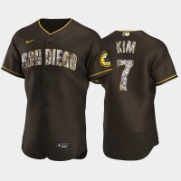 San Diego San Diego Padres #7 Ha-Seong Kim Men's Nike Diamond Edition MLB Jersey - Brown