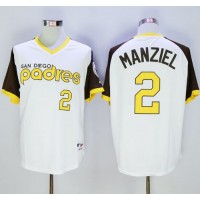 San Diego Padres #2 Johnny Manziel White 1978 Turn Back The Clock Stitched MLB Jersey