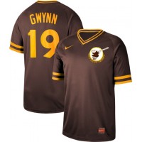 Nike San Diego Padres #19 Tony Gwynn Brown Authentic Cooperstown Collection Stitched MLB Jersey