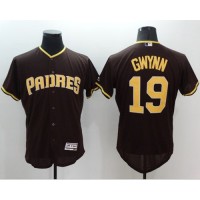 San Diego Padres #19 Tony Gwynn Brown Flexbase Authentic Collection Stitched MLB Jersey