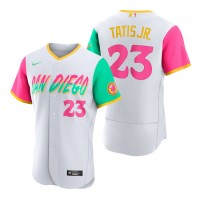 San Diego San Diego Padres #23 Fernando Tatis Jr. 2022 City Connect Men's Nike Authentic Jersey - White