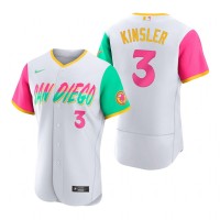 San Diego San Diego Padres #3 Ian Kinsler 2022 City Connect Men's Nike Authentic Jersey - White
