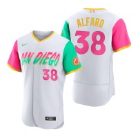 San Diego San Diego Padres #38 Jorge Alfaro 2022 City Connect Men's Nike Authentic Jersey - White