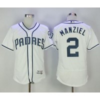 San Diego Padres #2 Johnny Manziel White Flexbase Authentic Collection Stitched MLB Jersey