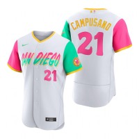 San Diego San Diego Padres #21 Luis Campusano 2022 City Connect Men's Nike Authentic Jersey - White