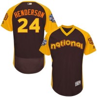 San Diego Padres #24 Rickey Henderson Brown Flexbase Authentic Collection 2016 All-Star National League Stitched MLB Jersey