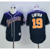 San Diego Padres #19 Tony Gwynn Navy Blue 1998 Turn Back The Clock Stitched MLB Jersey