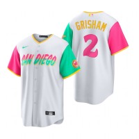 San Diego San Diego Padres #2 Trent Grisham 2022 City Connect Men's Nike Games Jersey - White