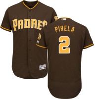San Diego Padres #2 Jose Pirela Brown Flexbase Authentic Collection Stitched MLB Jersey