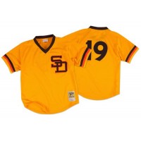 Mitchell And Ness 1982 San Diego Padres #19 Tony Gwynn Gold Throwback Stitched MLB Jersey