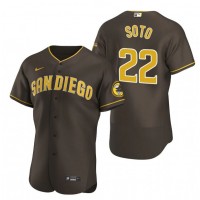 San Diego San Diego Padres #22 Juan Soto Nike Brown Authentic Alternate Team MLB Jersey