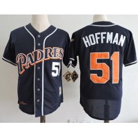 Mitchell And Ness 1998 San Diego Padres #51 Trevor Hoffman Navy Blue Throwback Stitched MLB Jersey