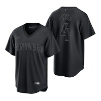 San Diego San Diego Padres #4 Blake Snell Nike Men's MLB Black Pitch Black Fashion Jersey