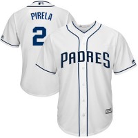 San Diego Padres #2 Jose Pirela White New Cool Base Stitched MLB Jersey