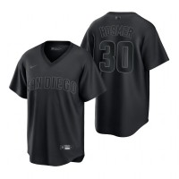 San Diego San Diego Padres #30 Eric Hosmer Nike Men's MLB Black Pitch Black Fashion Jersey