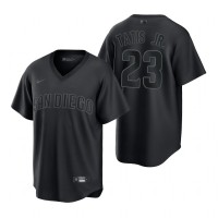 San Diego San Diego Padres #23 Fernando Tatis Jr. Nike Men's MLB Black Pitch Black Fashion Jersey