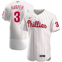 Philadelphia Philadelphia Phillies #3 Bryce Harper Men's Nike White Home 2020 Authentic Player MLB Jersey