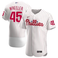Philadelphia Philadelphia Phillies #45 Zack Wheeler Men's Nike White Alternate 2020 Authentic Player MLB Jersey