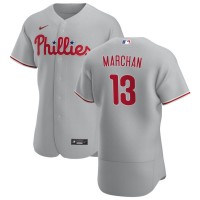 Philadelphia Philadelphia Phillies #13 Rafael Marchan Men's Nike Gray Road 2020 Authentic Player MLB Jersey