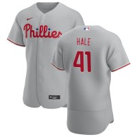Philadelphia Philadelphia Phillies #41 David Hale Men's Nike Gray Road 2020 Authentic Player MLB Jersey
