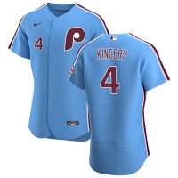 Philadelphia Philadelphia Phillies #4 Scott Kingery Men's Nike Light Blue Alternate 2020 Authentic Player MLB Jersey