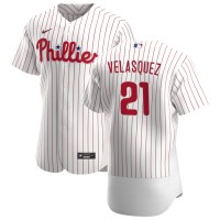 Philadelphia Philadelphia Phillies #21 Vince Velasquez Men's Nike White Home 2020 Authentic Player MLB Jersey