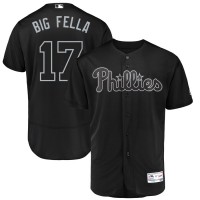 Philadelphia Philadelphia Phillies #17 Rhys Hoskins Big Fella Majestic 2019 Players' Weekend Flex Base Authentic Player Jersey Black