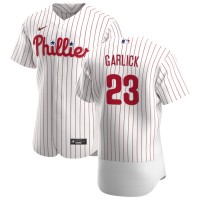 Philadelphia Philadelphia Phillies #23 Kyle Garlick Men's Nike White Home 2020 Authentic Player MLB Jersey