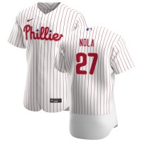 Philadelphia Philadelphia Phillies #27 Aaron Nola Men's Nike White Home 2020 Authentic Player MLB Jersey