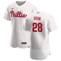 Philadelphia Philadelphia Phillies #28 Alec Bohm Men's Nike White Home 2020 Authentic Player MLB Jersey