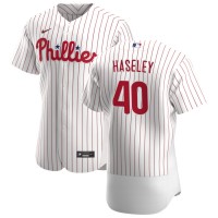 Philadelphia Philadelphia Phillies #40 Adam Haseley Men's Nike White Home 2020 Authentic Player MLB Jersey