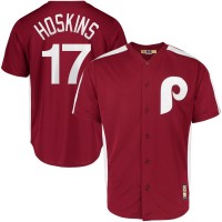 Philadelphia Philadelphia Phillies #17 Rhys Hoskins Majestic 1979 Saturday Night Special Cool Base Cooperstown Player Jersey Maroon