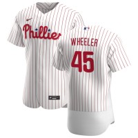 Philadelphia Philadelphia Phillies #45 Zack Wheeler Men's Nike White Home 2020 Authentic Player MLB Jersey