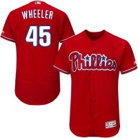 Philadelphia Phillies #45 Zack Wheeler Red Flexbase Authentic Collection Stitched MLB Jersey