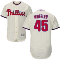 Philadelphia Phillies #45 Zack Wheeler Cream Flexbase Authentic Collection Stitched MLB Jersey