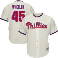 Philadelphia Phillies #45 Zack Wheeler Cream New Cool Base Stitched MLB Jersey