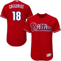 Philadelphia Phillies #18 Didi Gregorius Red Flexbase Authentic Collection Stitched MLB Jersey