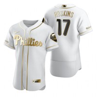 Philadelphia Philadelphia Phillies #17 Rhys Hoskins White Nike Men's Authentic Golden Edition MLB Jersey