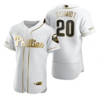 Philadelphia Philadelphia Phillies #20 Mike Schmidt White Nike Men's Authentic Golden Edition MLB Jersey