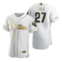Philadelphia Philadelphia Phillies #27 Aaron Nola White Nike Men's Authentic Golden Edition MLB Jersey