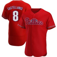 Philadelphia Philadelphia Phillies #8 Nick Castellanos Men's Nike Red Alternate 2020 Authentic Player MLB Jersey