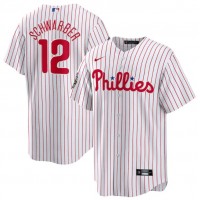 Philadelphia Philadelphia Phillies #12 Kyle Schwarber White 2022 World Series Cool Base Stitched Men's Nike MLB Jersey