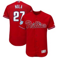 Philadelphia Phillies #27 Aaron Nola Red 2019 Spring Training Flex Base Stitched MLB Jersey