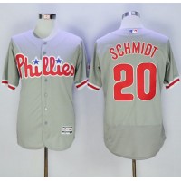 Philadelphia Phillies #20 Mike Schmidt Grey Flexbase Authentic Collection Stitched MLB Jersey