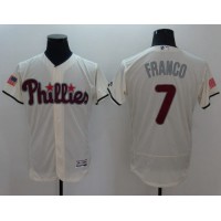 Philadelphia Phillies #7 Maikel Franco Cream Fashion Stars & Stripes Flexbase Authentic Stitched MLB Jersey