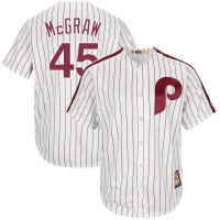 Philadelphia Philadelphia Phillies #45 Tug McGraw Majestic Cooperstown Collection Cool Base Player Jersey White